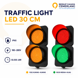 Lampu Lalu Lintas Traffic Light 2 Aspek 30 CM S Series Shinyoku Warning Light Kuning