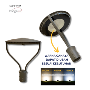 Lampu Taman LED UFO LUXENDO 100W IP66 Lampu Taman Area LED Garden Light 3000K 4000K 6500K