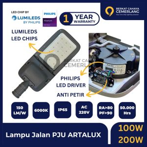 Lampu Jalan PJU LED ARTALUX 100W 200W Street Light Premium IP65 Anti Petir White 6000K 6500K Garansi 1 Tahun