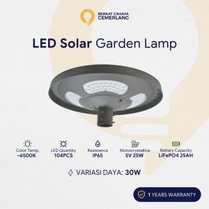 Lampu Taman Solar UFO LUXENDO 30W Lampu Tenaga Surya Tanpa Listrik Waterproof Outdoor Garden Lighting Tahan Air IP66